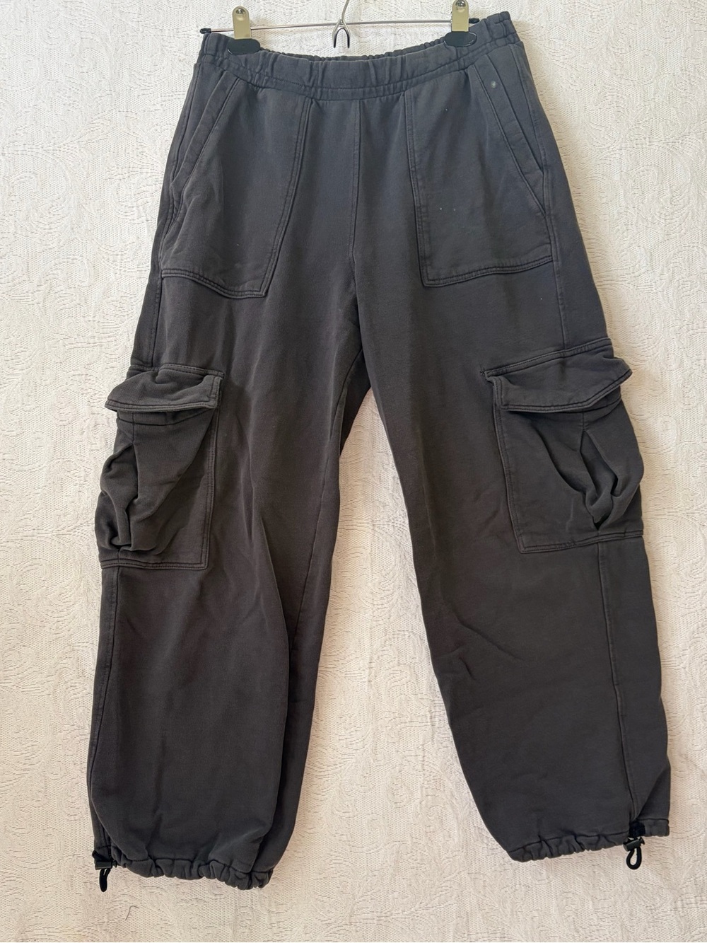 Zara Cargo Sweatpants Joggers Charcoal Size Large